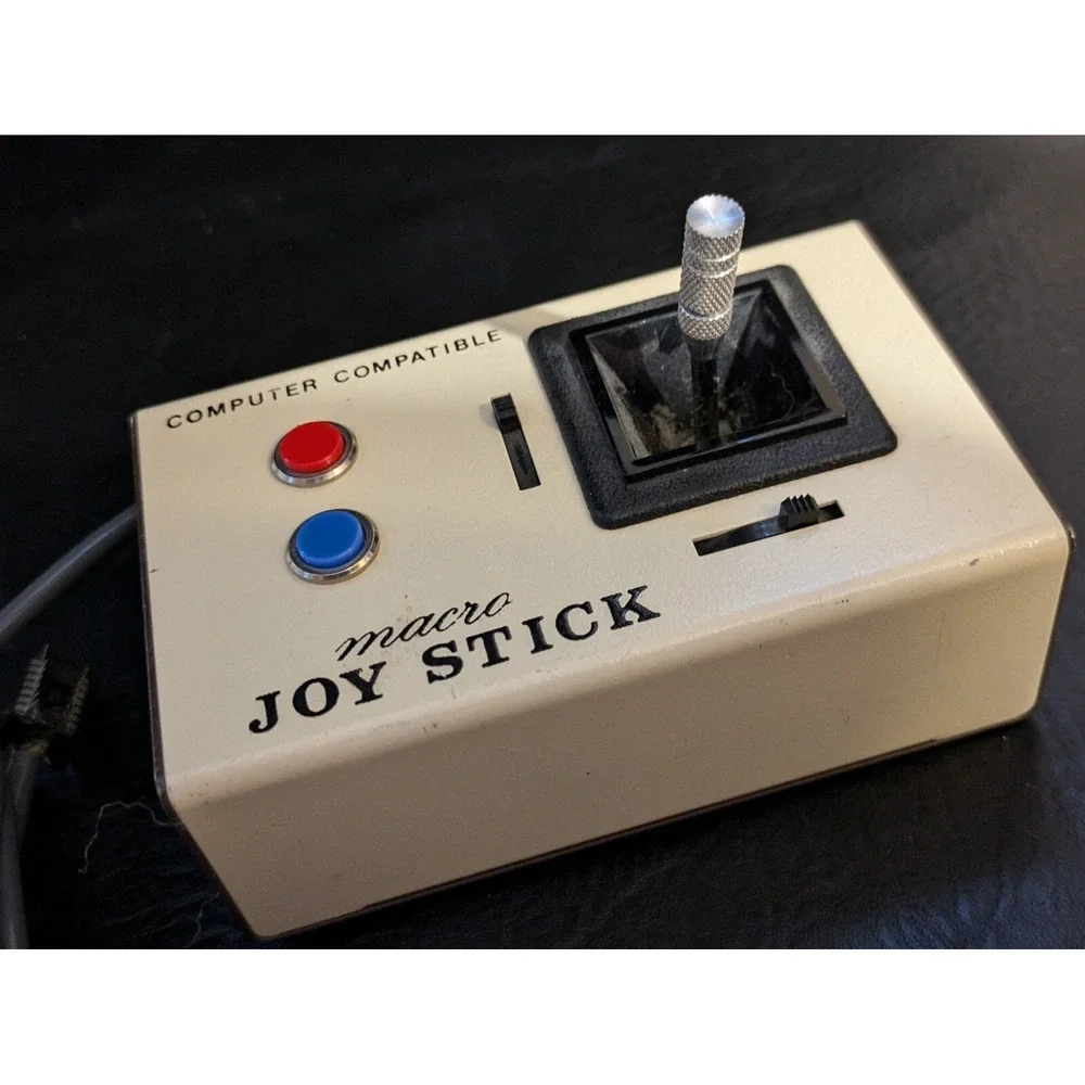 Vintage Macro Joystick Computer Compatible Apple II IIE Vic 20 Hard Wire Taiwan